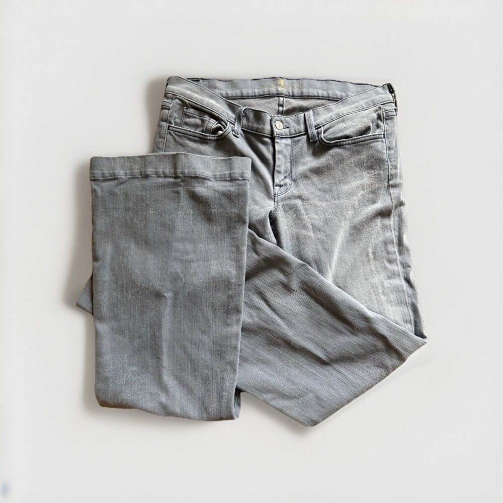 Vintage 7 Seven For All Mankind Lowrise Ginger Flare Jeans Womens 31 Gray